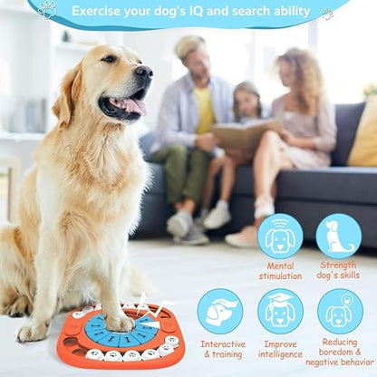 Emily Pets Interactive Dog Puzzle Toy Slow Feeder & Treat Dispenser