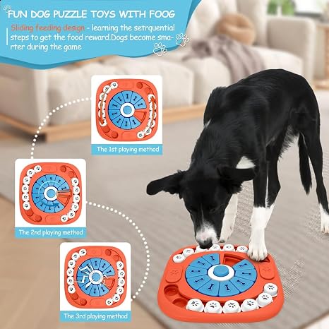 Emily Pets Interactive Dog Puzzle Toy Slow Feeder & Treat Dispenser