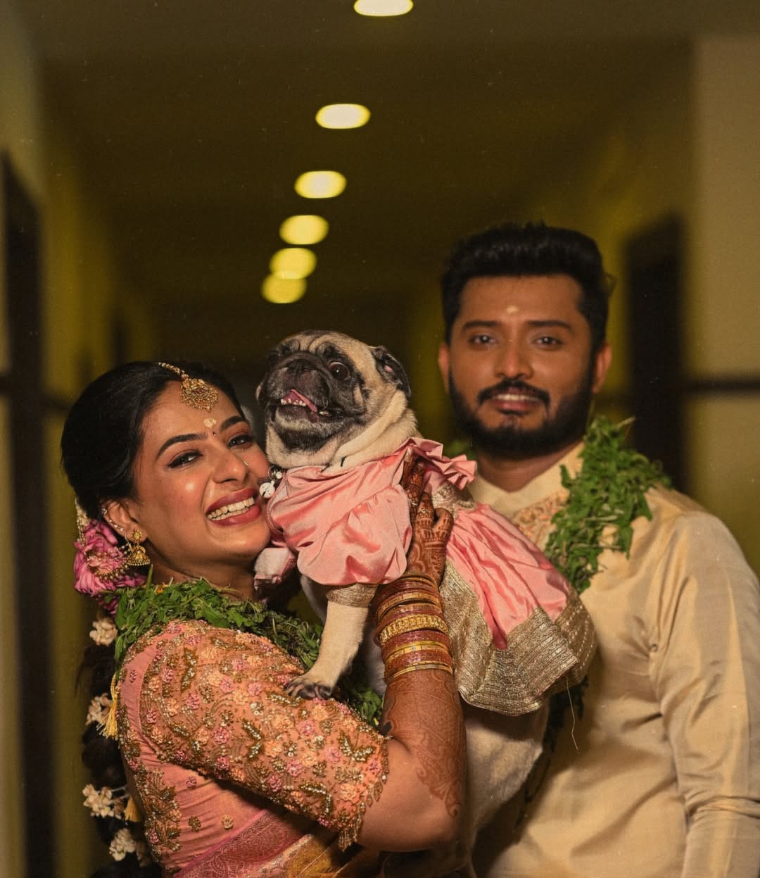 Pink Royal Festive Dog Dress – Premium Ethnic Party Wear for Dogs