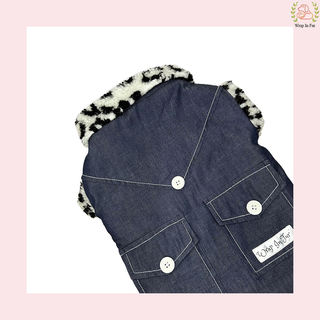 FurDenim Dog Jacket – Soft Fleece & Cool Look