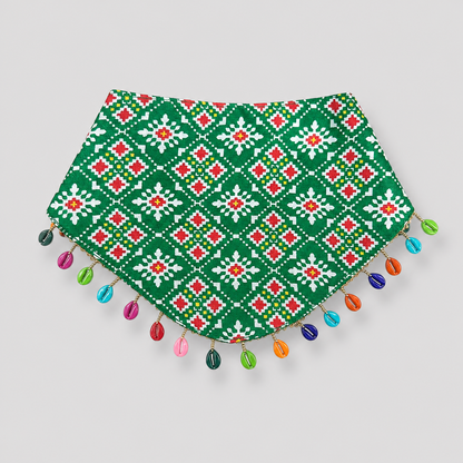 Green Ethnic Dog Bandana
