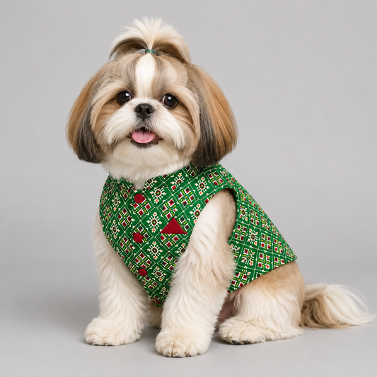 Green Patola Dog Sherwani