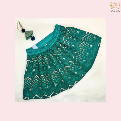 Green Lehenga Choli Dog Bridal Dress for Weddings – Premium Princess Wear