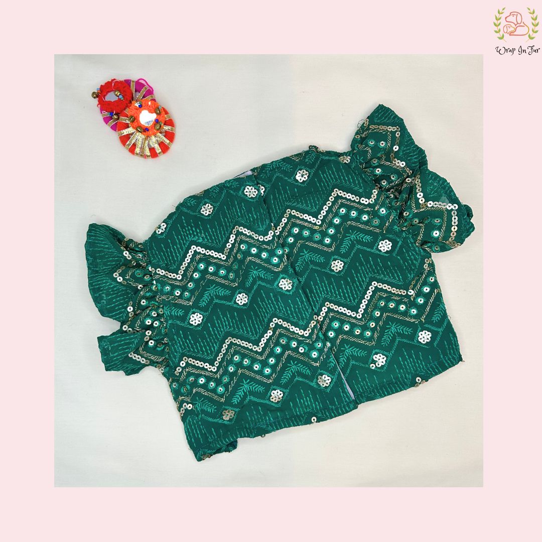 Green Lehenga Choli Dog Bridal Dress for Weddings – Premium Princess Wear