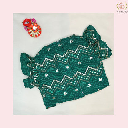 Green Lehenga Choli Dog Bridal Dress for Weddings – Premium Princess Wear