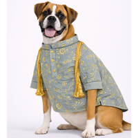 Grey Embroidered Dog Kurta 