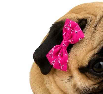 Hot Pink Embroidered Dog Princess Frock