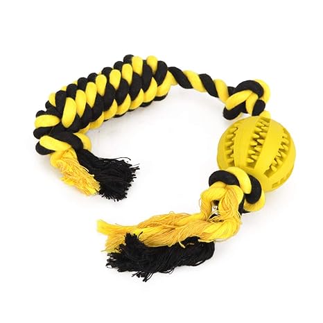 Interactive Rubber Rope Ball Dog Toy