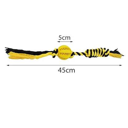 Interactive Rubber Rope Ball Dog Toy