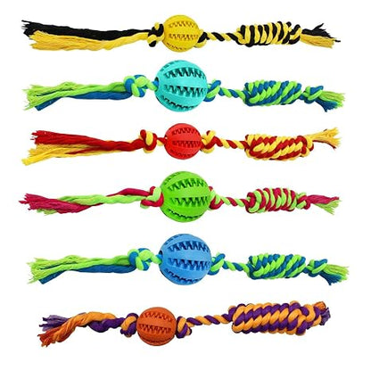 Interactive Rubber Rope Ball Dog Toy