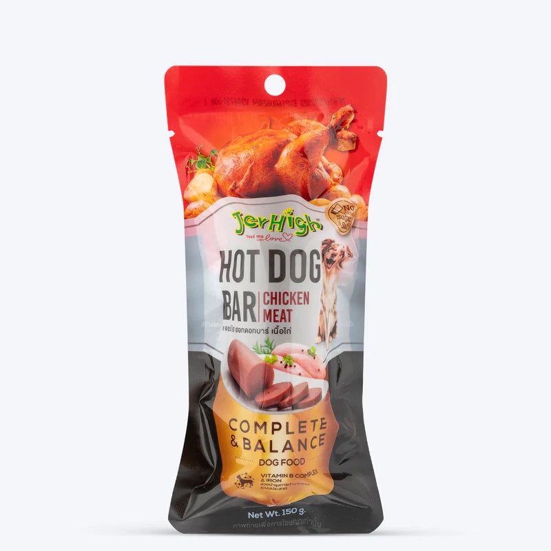 JerHigh Hotdog Bar Chicken Dog Treat - 150g