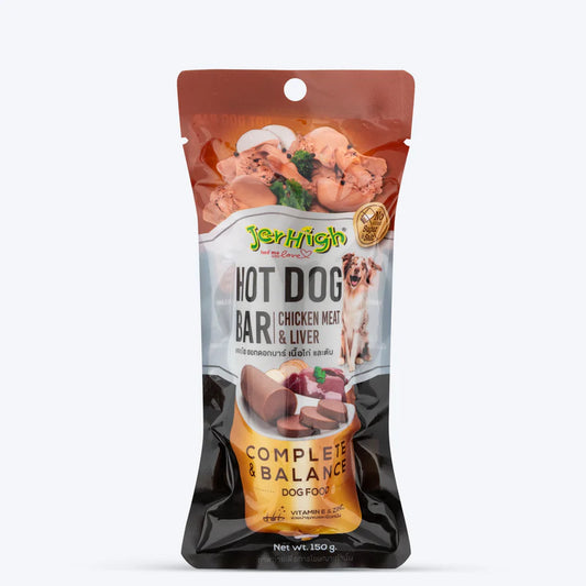 JerHigh Hotdog Bar Liver Dog Treat - 150g