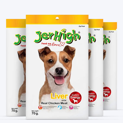 JerHigh Liver Stix Dog Treats with Real Chicken Meat | Soft Chicken Liver Chews