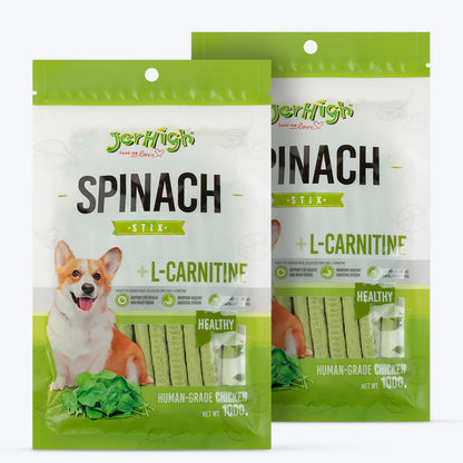 JerHigh Spinach Stix Dog Treats - 100g