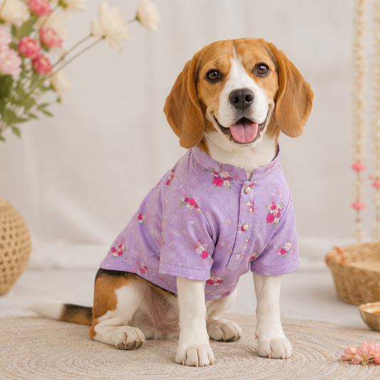 Lavender Floral Dog Kurta
