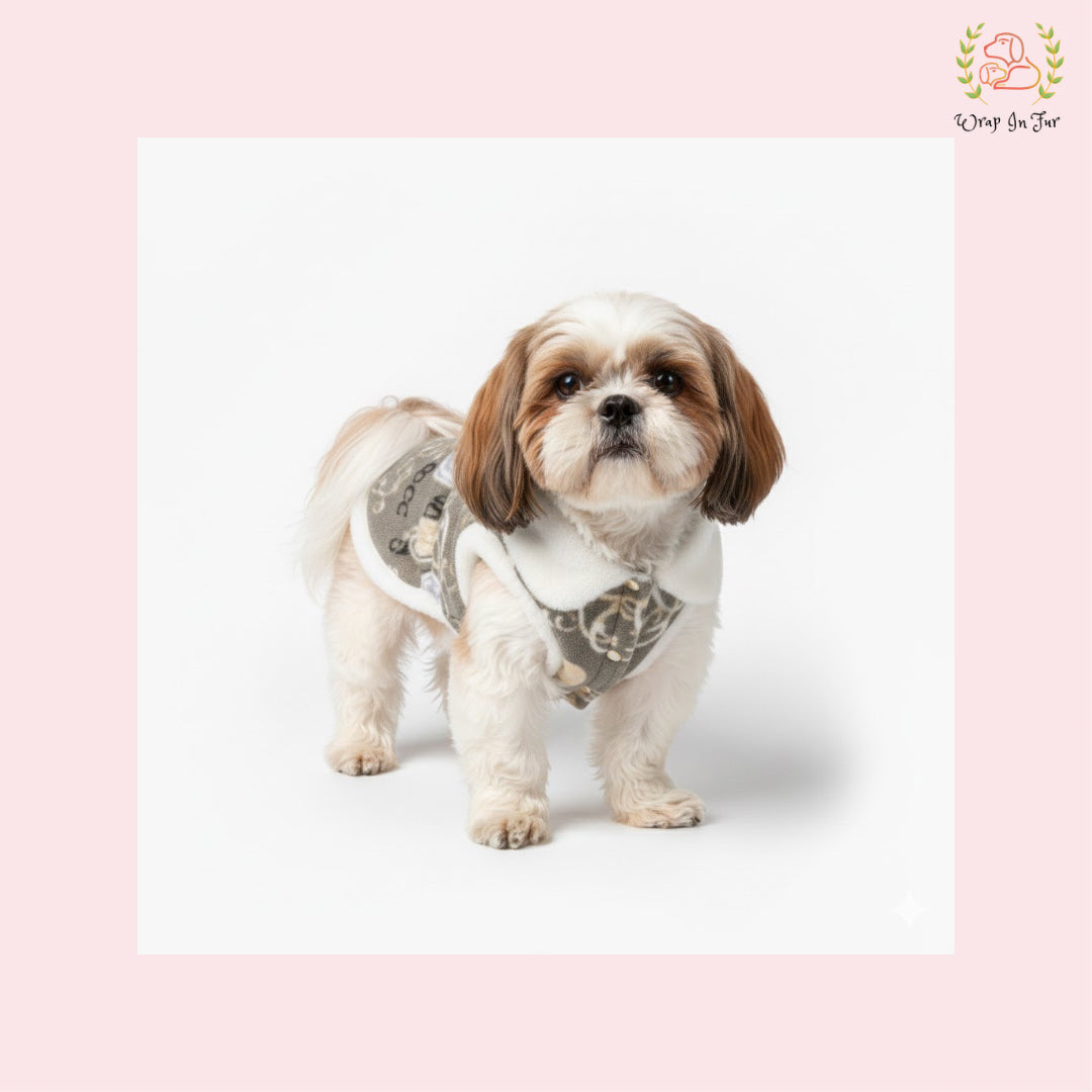 Luxury Fur-Collar Dog Winter Coat – Cozy Warm Winter Outfit