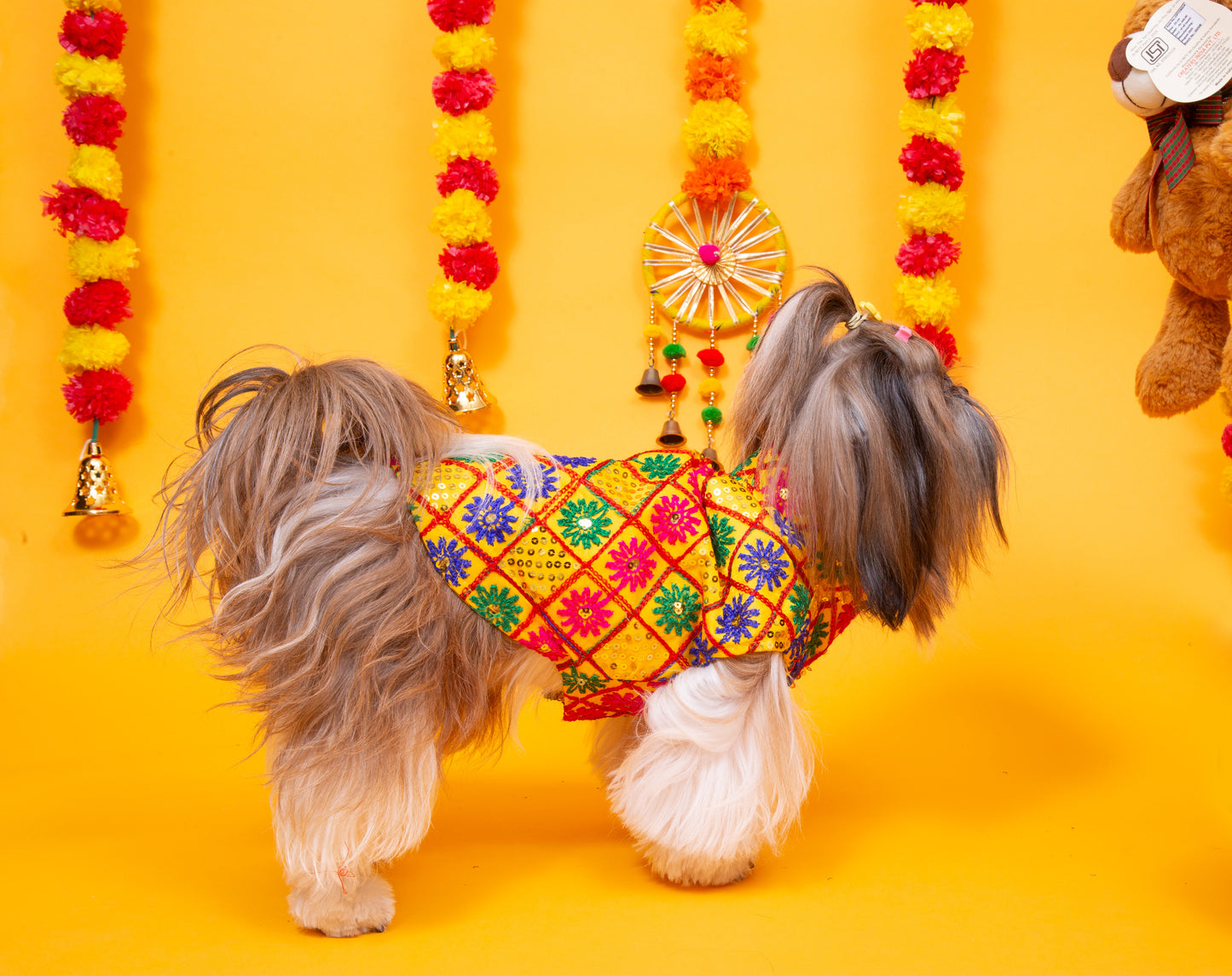 Yellow Jhilmil Dog Jacket