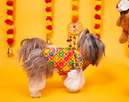 Yellow Jhilmil Dog Jacket