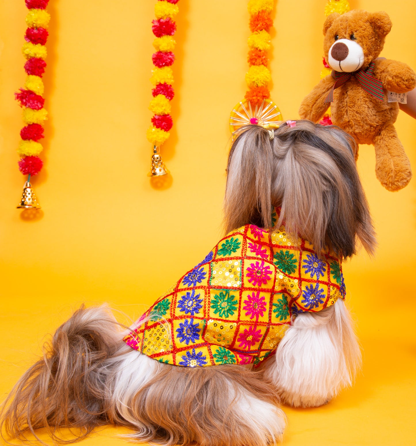 Yellow Jhilmil Dog Jacket