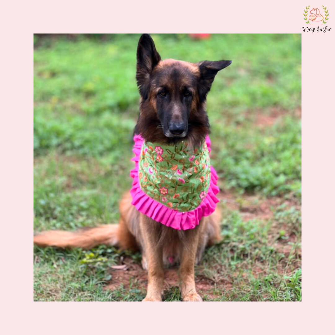 Mint Pink Floral Bandana