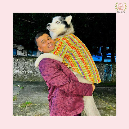 Multicolor Gota Dog Kurta - Premium Indian Dog Ethnic Wear