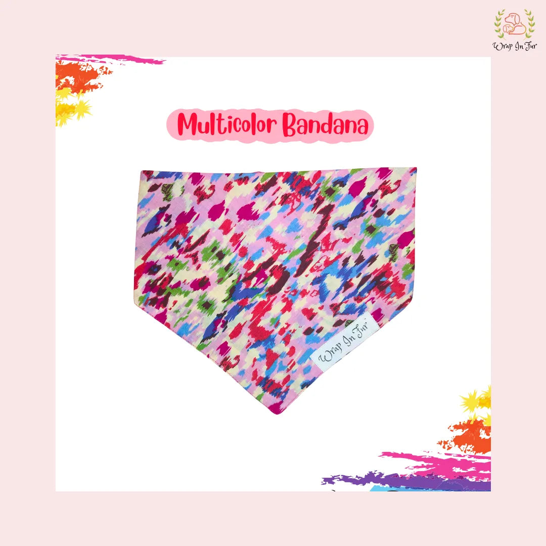 Multicolor Dog bandana