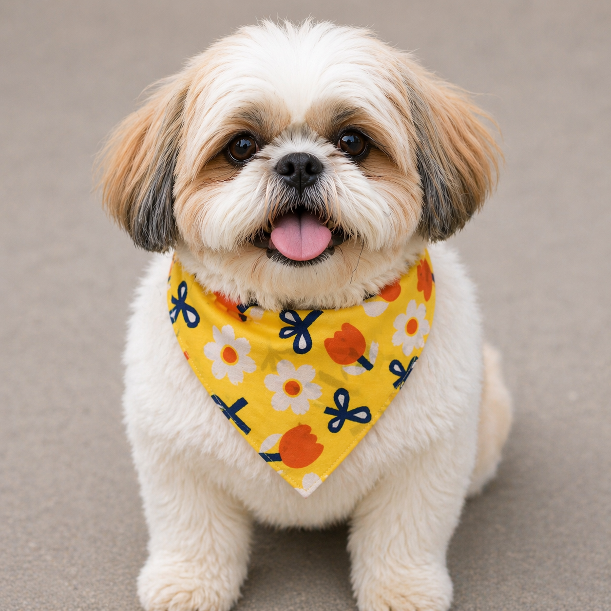 Yellow floral Dog Bandana 