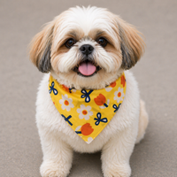 Yellow floral Dog Bandana 