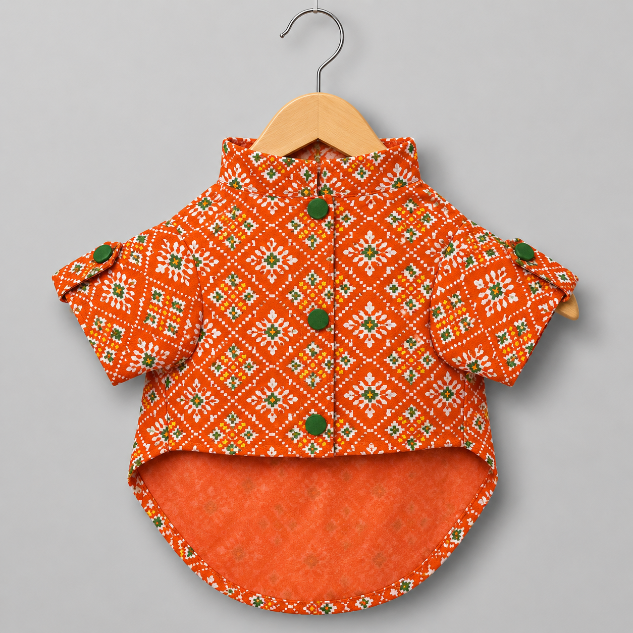 Orange Patola Dog Kurta