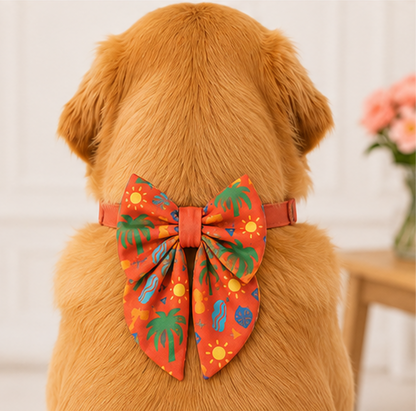 Palm Breeze Dog Bow Collar