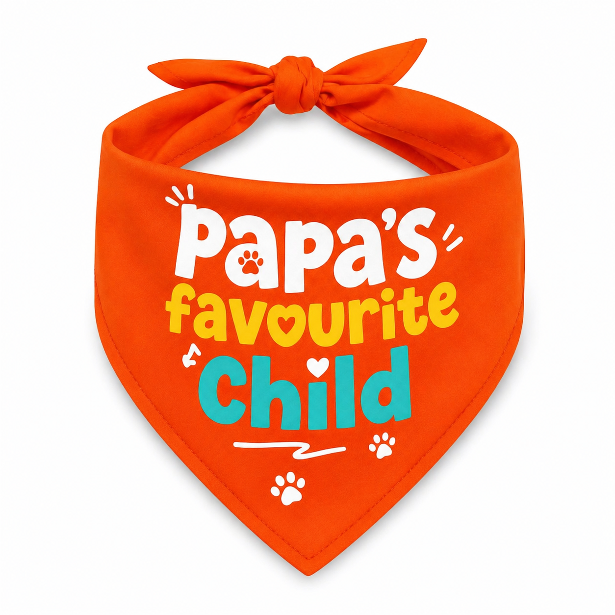 Papa Favourite Child Dog Bandana