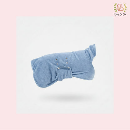 Pastel Blue Dog Bathrobe – Ultra-Soft Quick-Dry Pet Towel Coat