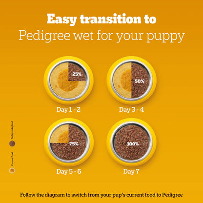 Pedigree Puppy Chicken & Liver Chunks in Gravy Wet Dog Food - 130g