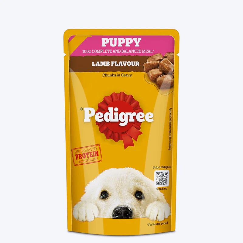 Pedigree Puppy Lamb Chunks in Gravy Wet Dog Food - 130g
