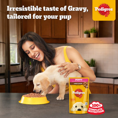 Pedigree Puppy Lamb Chunks in Gravy Wet Dog Food - 130g