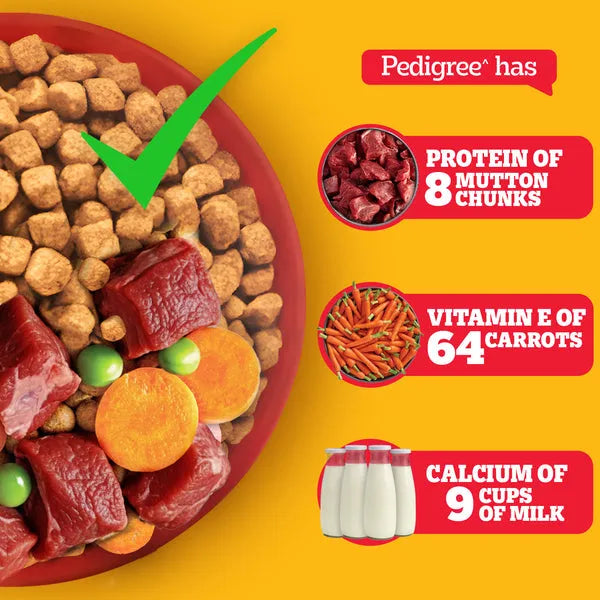 Pedigree Adult Dry Dog Food Meat & Rice