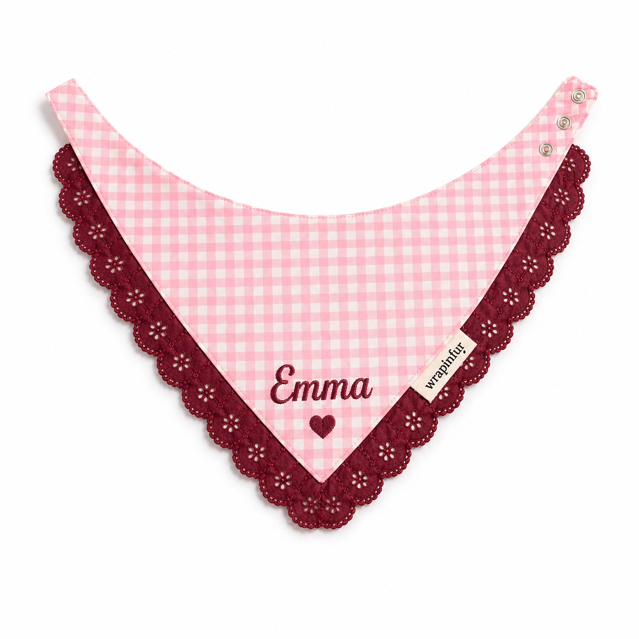 Personalised Gingham Dog Bandana