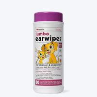 Petkin Jumbo Earwipes for Dogs & Cats – 80 Wipes | Ear Cleaner