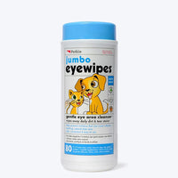 Petkin Jumbo Eyewipes for Dogs & Cats (80 Wipes) | Eye Cleaner