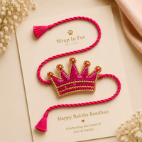 Pink Crown Rakhi for Dogs & Cats