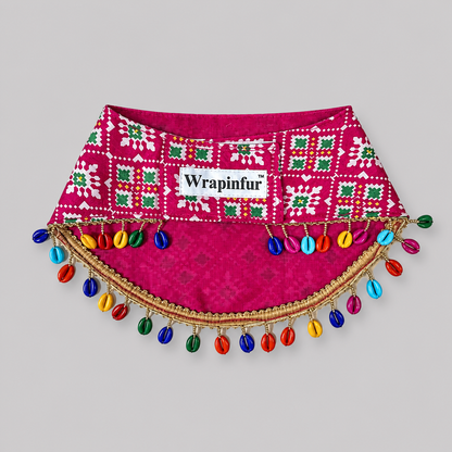 Pink Ethnic Dog Bandana