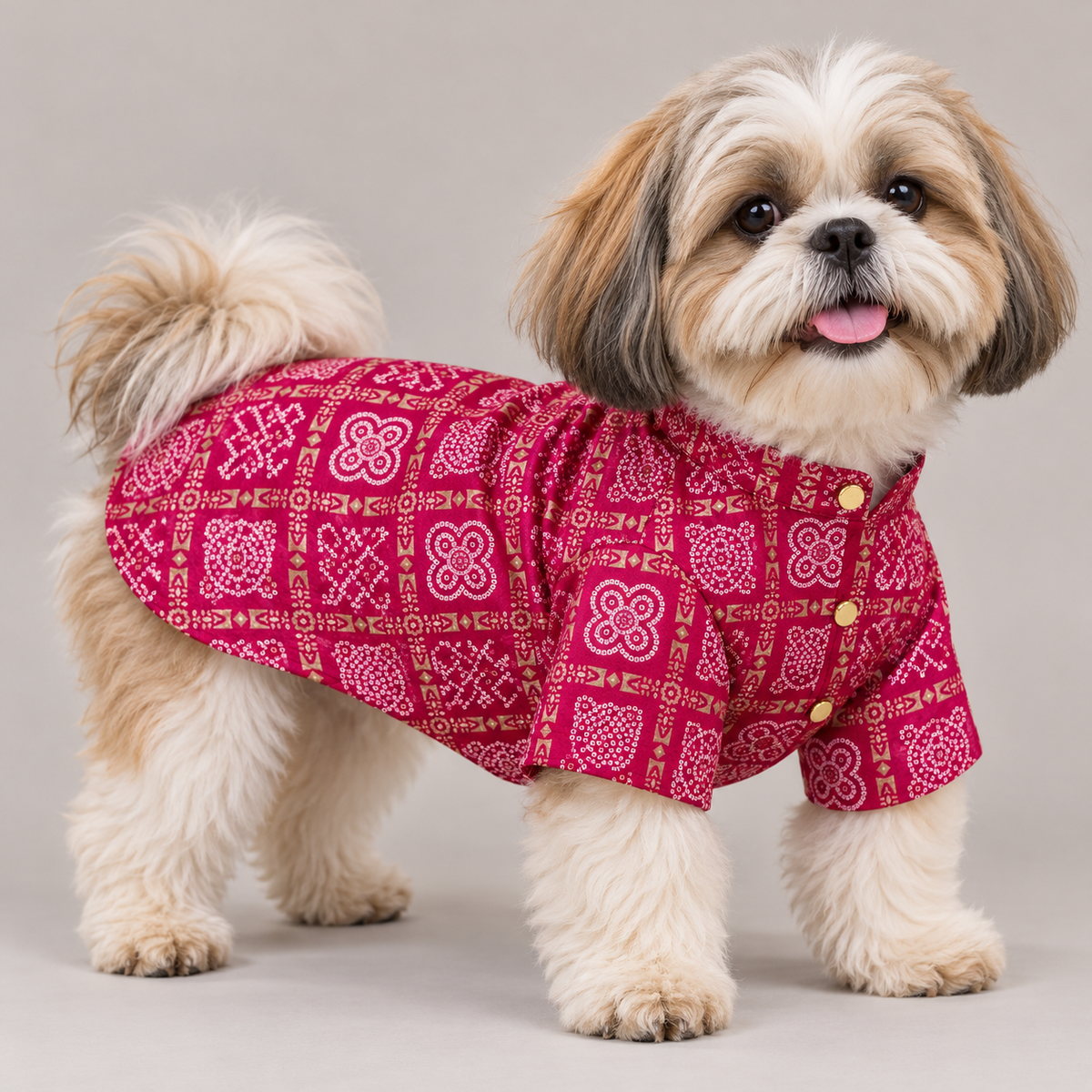 Pink Ethnic Dog Kurta