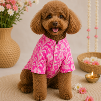 Pink Festive Dog Kurta