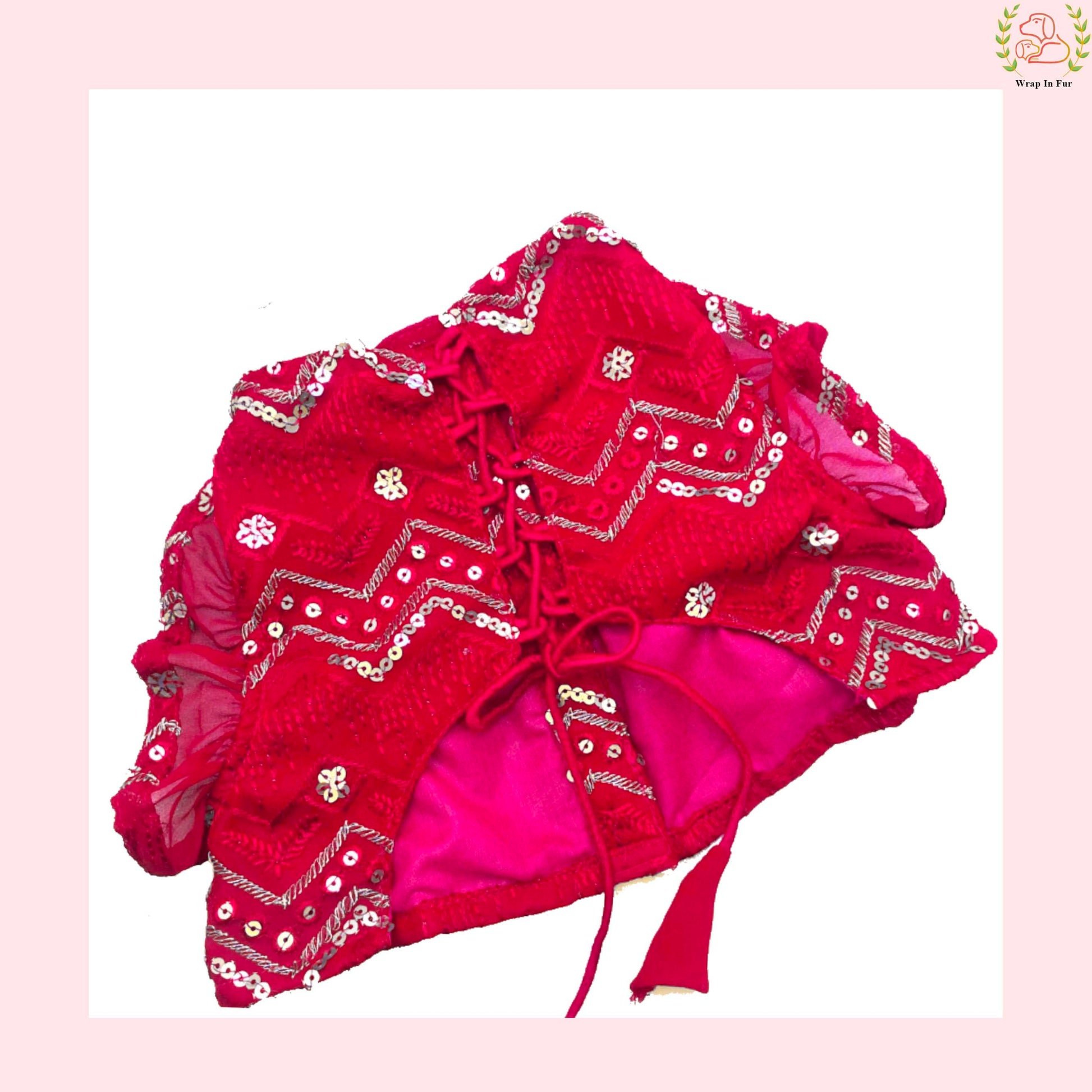 Pink Dog Wedding Lehenga – Bridal Dog Outfit for Special Occasions