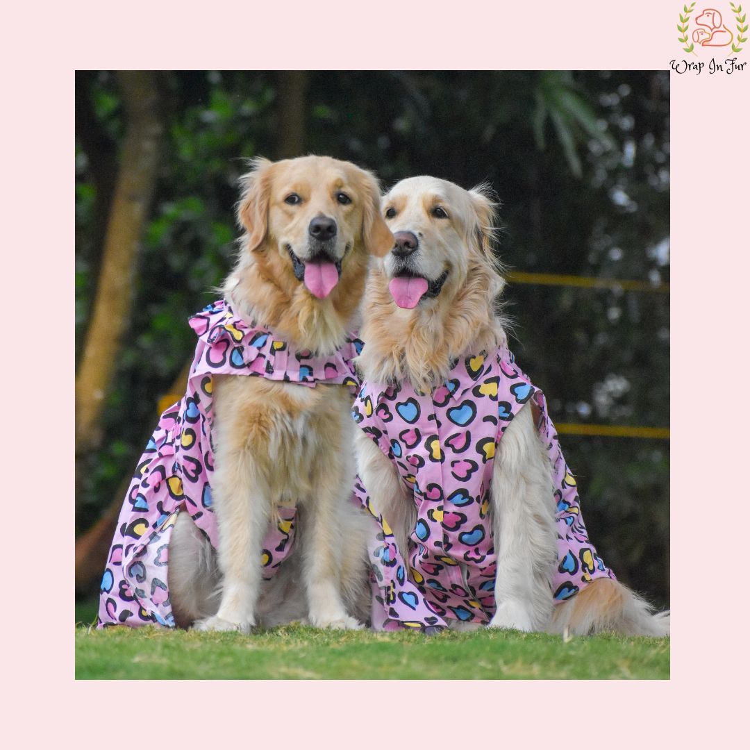 Pink Heart Dog Shirt
