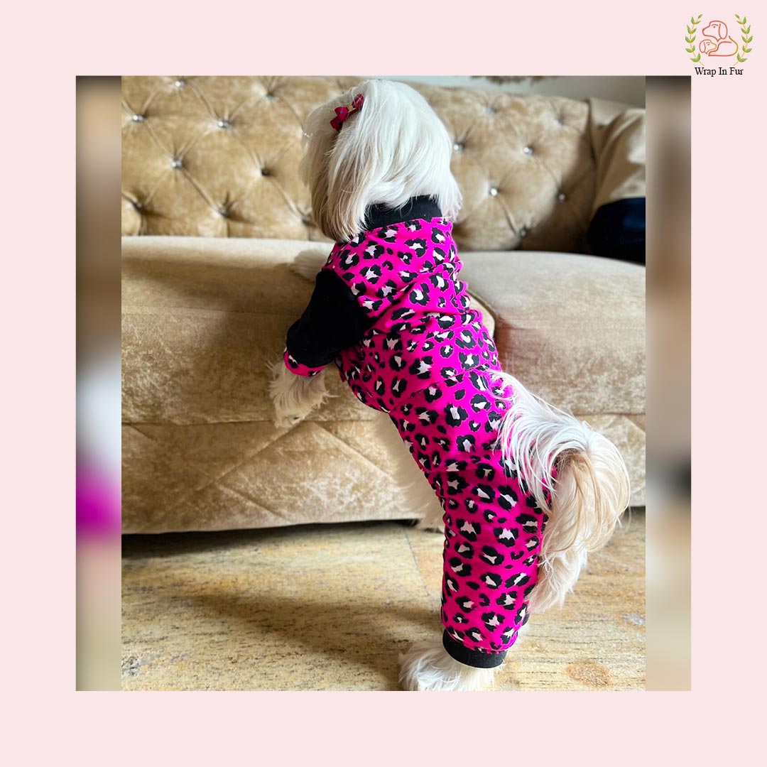 Pink Leo Dog Jumpsuit – Soft, Stylish & Warm