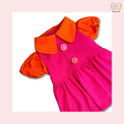 Pink Princess Dog Frock – Premium Dog Wedding Dress Outfit