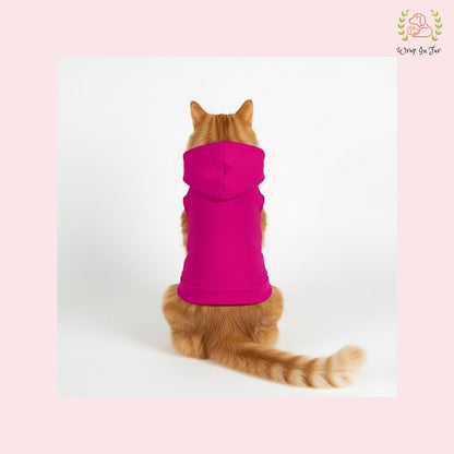 Pink Sleeveless Dog Winter Hoodie – Warm Fleece Winter Wear