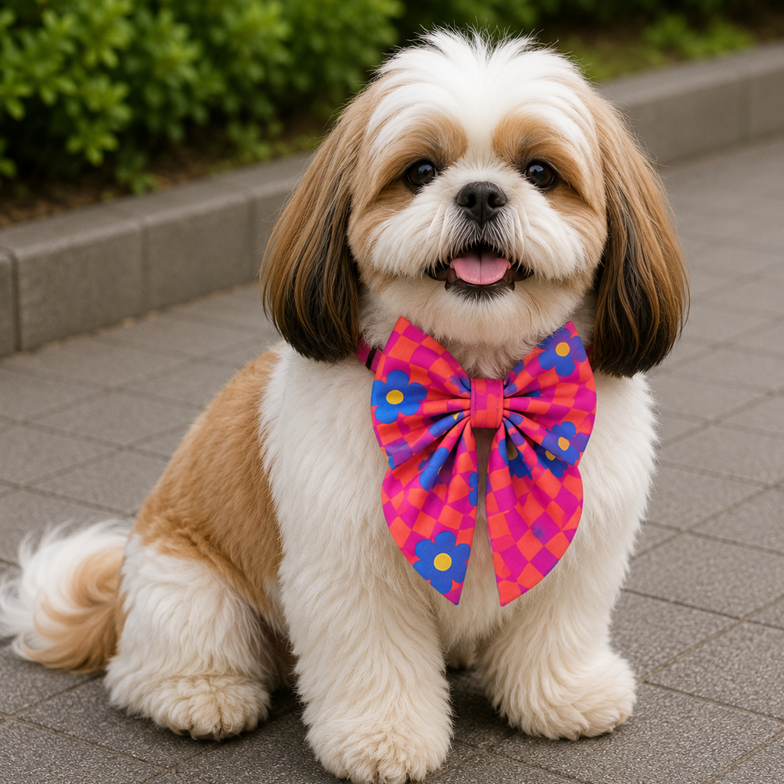 Pink Summer Dog Bow Collar
