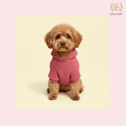 Pink Teddy Dog Hoodie – Ultra Soft Winter Wear for Dogs